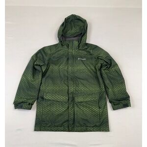 Columbia‎ Kids Green Omni-Tech Interchange Waterproof Jacket Medium 10/12 Hooded